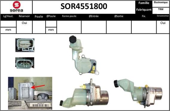 EAI SOR4551800 - Гідравлічний насос, рульове управління, ГУР autocars.com.ua