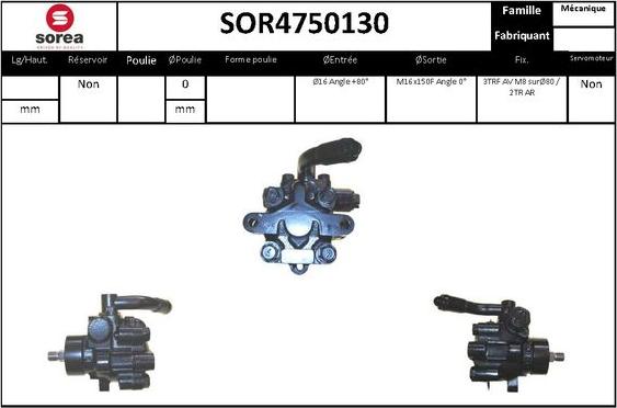 EAI SOR4750130 - Гідравлічний насос, рульове управління, ГУР autocars.com.ua