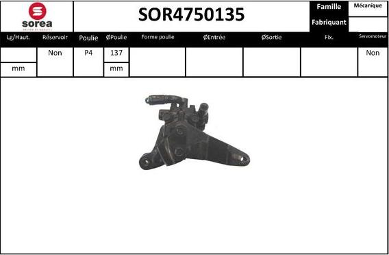 EAI SOR4750135 - Гідравлічний насос, рульове управління, ГУР autocars.com.ua