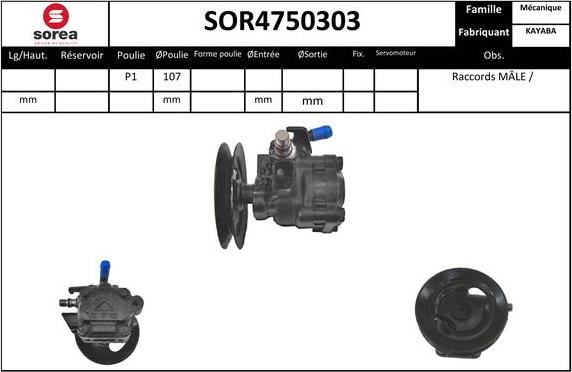 EAI SOR4750303 - Гідравлічний насос, рульове управління, ГУР autocars.com.ua