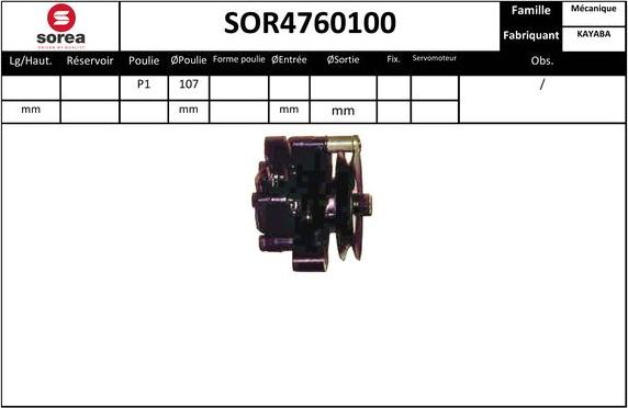 EAI SOR4760100 - Гидравлический насос, рулевое управление, ГУР avtokuzovplus.com.ua