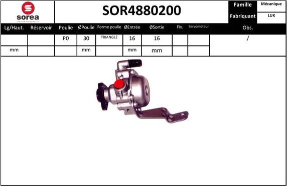 EAI SOR4880200 - Гідравлічний насос, рульове управління, ГУР autocars.com.ua