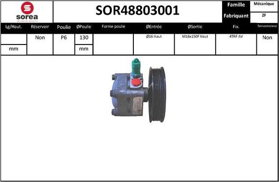 EAI SOR48803001 - Гидравлический насос, рулевое управление, ГУР autodnr.net