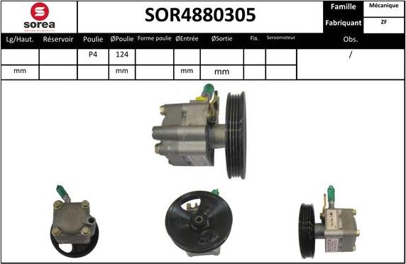 EAI SOR4880305 - Гидравлический насос, рулевое управление, ГУР avtokuzovplus.com.ua