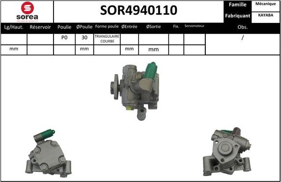 EAI SOR4940110 - Гидравлический насос, рулевое управление, ГУР autodnr.net