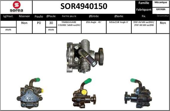 EAI SOR4940150 - Гідравлічний насос, рульове управління, ГУР autocars.com.ua