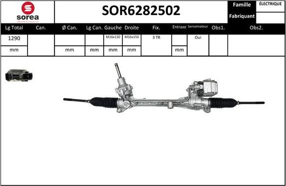 EAI SOR6282502 - Рульовий механізм, рейка autocars.com.ua