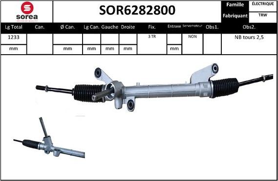 EAI SOR6282800 - Рулевой механизм, рейка avtokuzovplus.com.ua