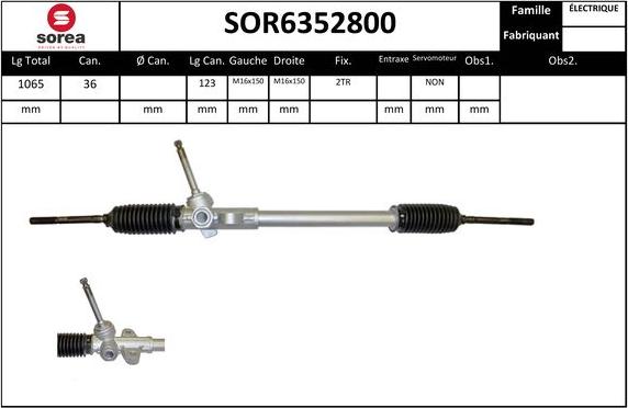 EAI SOR6352800 - Рулевой механизм, рейка avtokuzovplus.com.ua