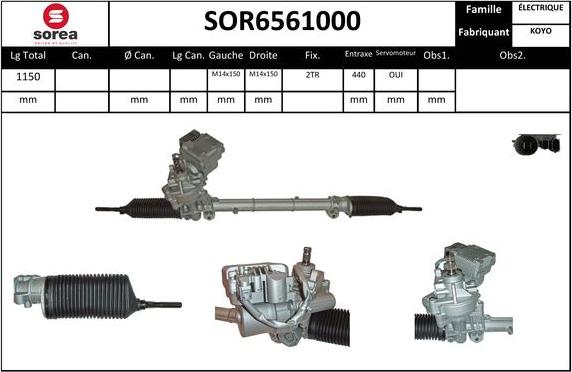 EAI SOR6561000 - Рульовий механізм, рейка autocars.com.ua