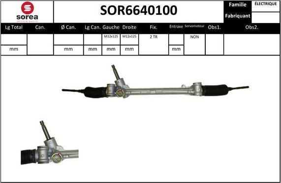 EAI SOR6640100 - Рульовий механізм, рейка autocars.com.ua