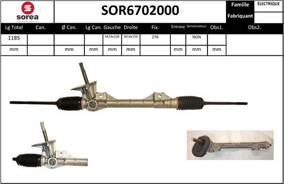 EAI SOR6702000 - Рульовий механізм, рейка autocars.com.ua