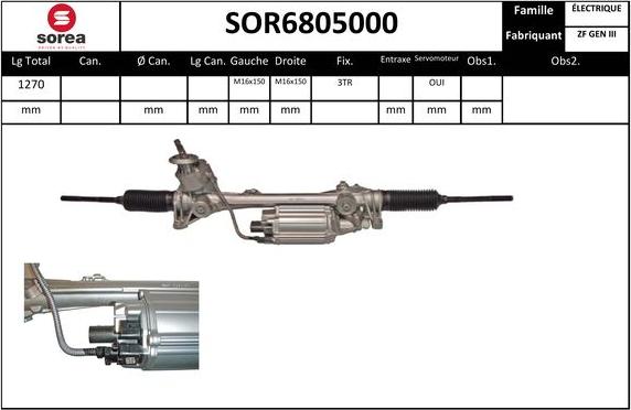 EAI SOR6805000 - Рулевой механизм, рейка avtokuzovplus.com.ua