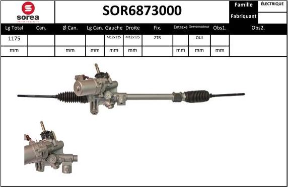EAI SOR6873000 - Рульовий механізм, рейка autocars.com.ua