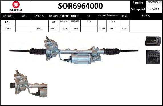 EAI SOR6964000 - Рульовий механізм, рейка autocars.com.ua