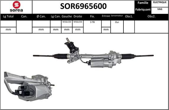 EAI SOR6965600 - Рульовий механізм, рейка autocars.com.ua