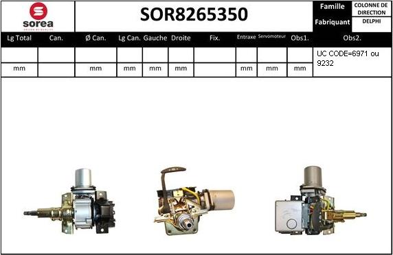 EAI SOR8265350 - Рулевая колонка avtokuzovplus.com.ua