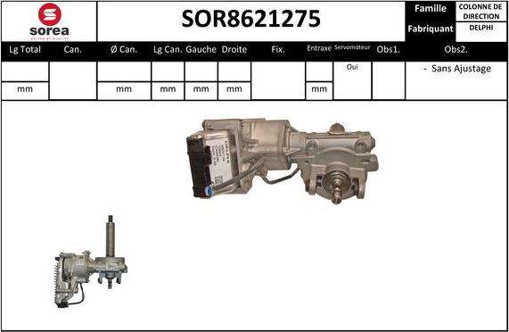 EAI SOR8621275 - Рульова колонка autocars.com.ua