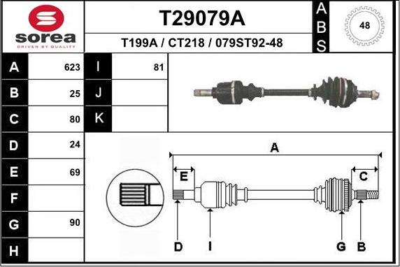 EAI T29079A - Приводной вал autodnr.net