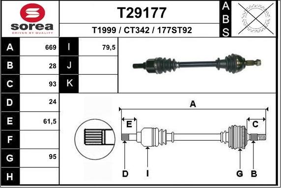 EAI T29177 - Приводной вал autodnr.net