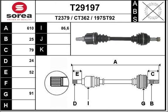 EAI T29197 - Приводной вал autodnr.net