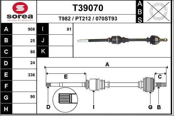 EAI T39070 - Приводной вал autodnr.net