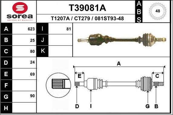 EAI T39081A - Приводной вал autodnr.net