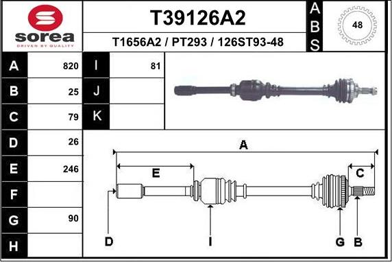 EAI T39126A2 - Приводной вал avtokuzovplus.com.ua