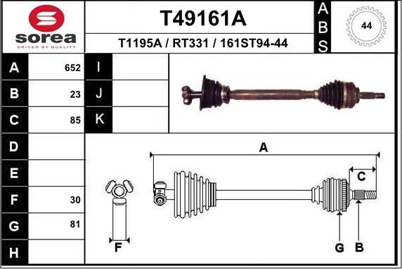 EAI T49161A - Приводной вал autodnr.net