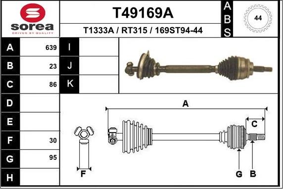 EAI T49169A - Приводной вал autodnr.net