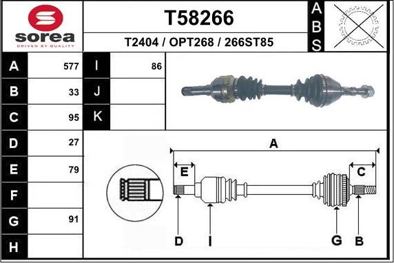 EAI T58266 - Приводной вал autodnr.net