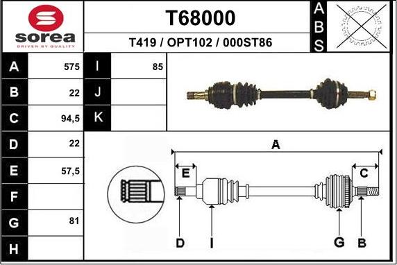 EAI T68000 - Приводной вал autodnr.net