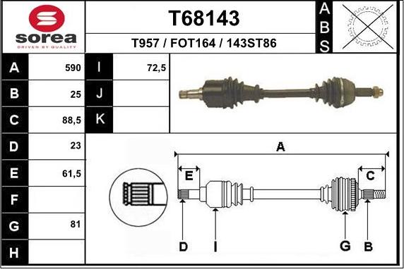 EAI T68143 - Приводной вал autodnr.net