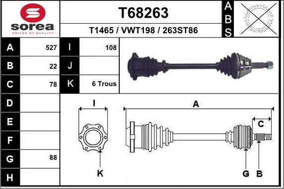 EAI T68263 - Приводной вал autodnr.net