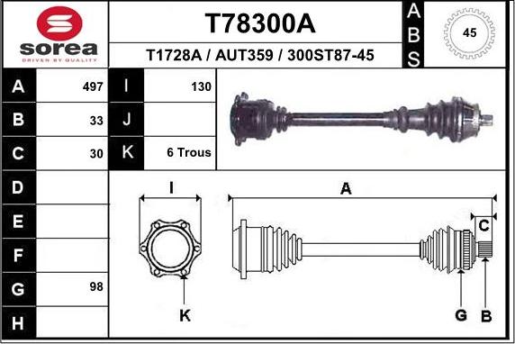 EAI T78300A - Приводной вал autodnr.net