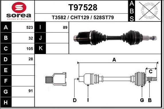 EAI T97528 - Приводной вал avtokuzovplus.com.ua