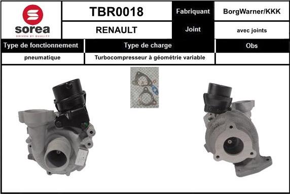 EAI TBR0018 - Компресор, наддув autocars.com.ua