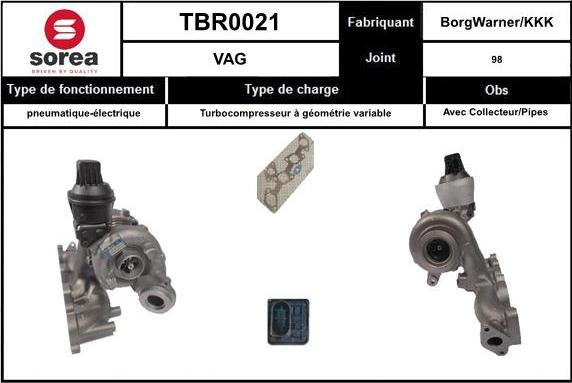 EAI TBR0021 - Турбина, компрессор avtokuzovplus.com.ua