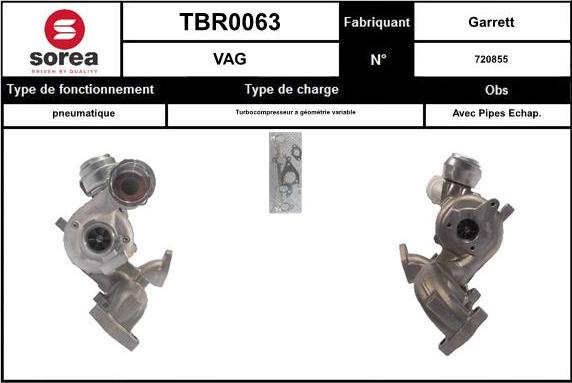 EAI TBR0063 - Турбина, компрессор avtokuzovplus.com.ua