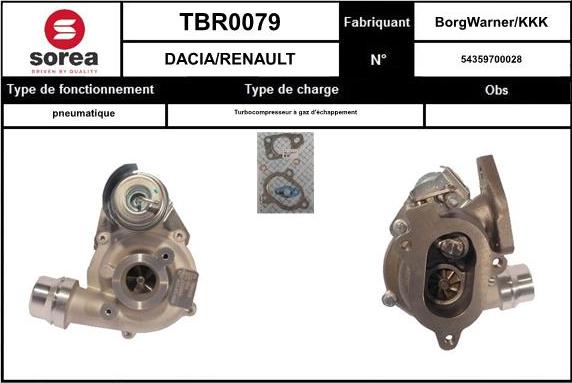 EAI TBR0079 - Турбина, компрессор avtokuzovplus.com.ua