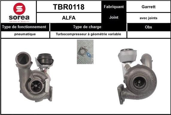 EAI TBR0118 - Компресор, наддув autocars.com.ua