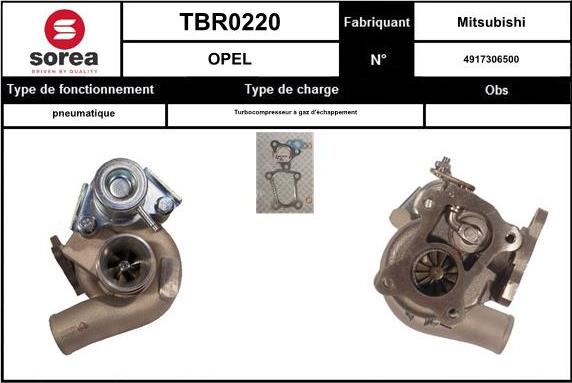 EAI TBR0220 - Турбина, компрессор avtokuzovplus.com.ua