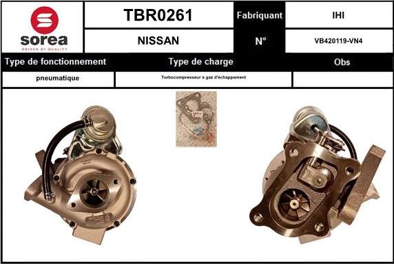 EAI TBR0261 - Турбина, компрессор avtokuzovplus.com.ua