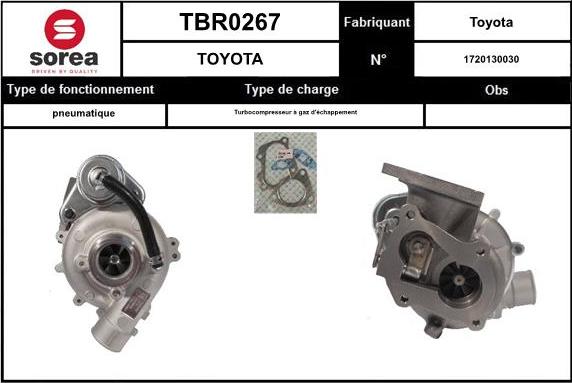 EAI TBR0267 - Турбина, компрессор avtokuzovplus.com.ua