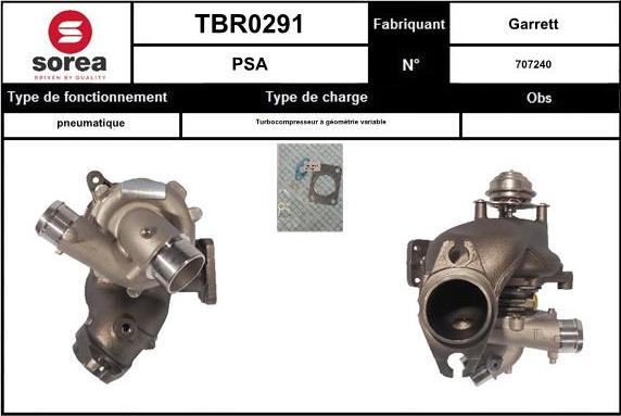 EAI TBR0291 - Турбина, компрессор avtokuzovplus.com.ua