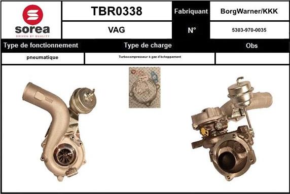 EAI TBR0338 - Турбина, компрессор avtokuzovplus.com.ua