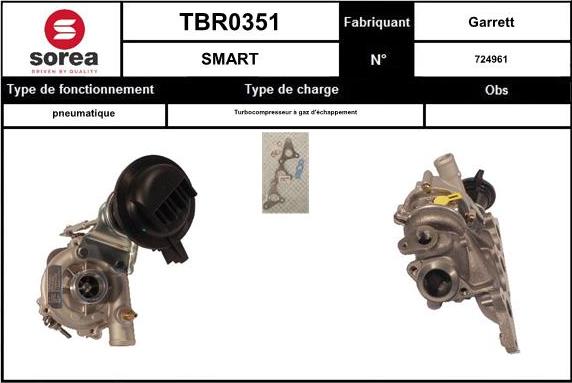 EAI TBR0351 - Турбина, компрессор avtokuzovplus.com.ua