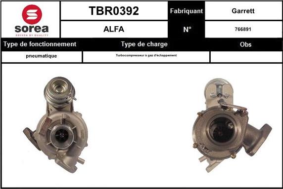 EAI TBR0392 - Турбина, компрессор avtokuzovplus.com.ua