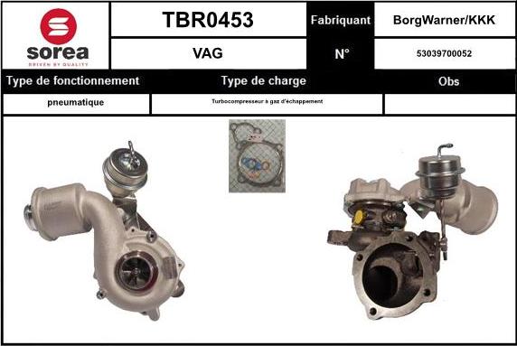 EAI TBR0453 - Турбина, компрессор avtokuzovplus.com.ua