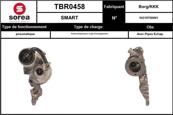 EAI TBR0458 - Турбина, компрессор avtokuzovplus.com.ua